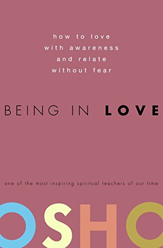 Book cover titled Being in Love by Osho on a dusty rose background.