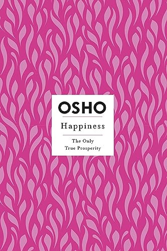 Pink book cover with white text reading "OSHO Happiness: The Only True Prosperity".