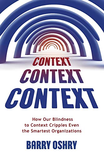 Book cover with blue archway perspective and title text Context, Context, Context by Barry Oshry.