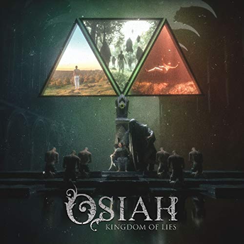 "Album cover art for 'Osiah - Kingdom Of Lies' featuring a mystical, dark scene."