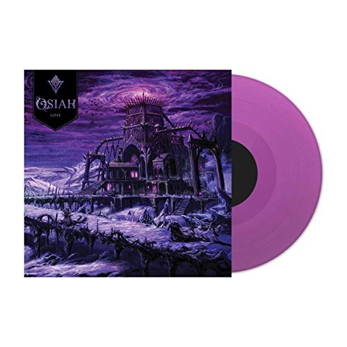 Osiah Loss vinyl record with purple disc and dark fantasy landscape album art.