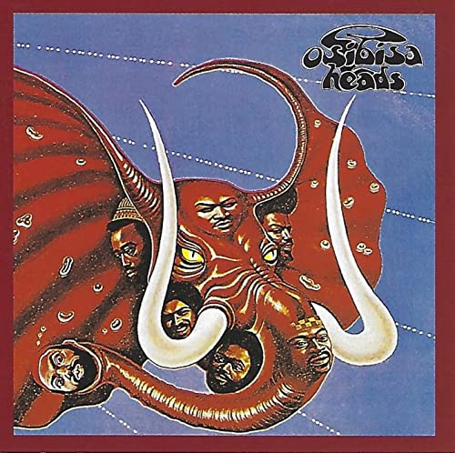 Album cover for Osibisa’s “Heads” featuring an elephant with faces.