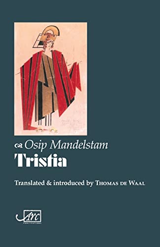 Book cover for "Tristia" by Osip Mandelstam, featuring stylized figure in red.