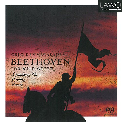 CD cover for Beethoven’s music featuring a silhouetted rider with a flag.