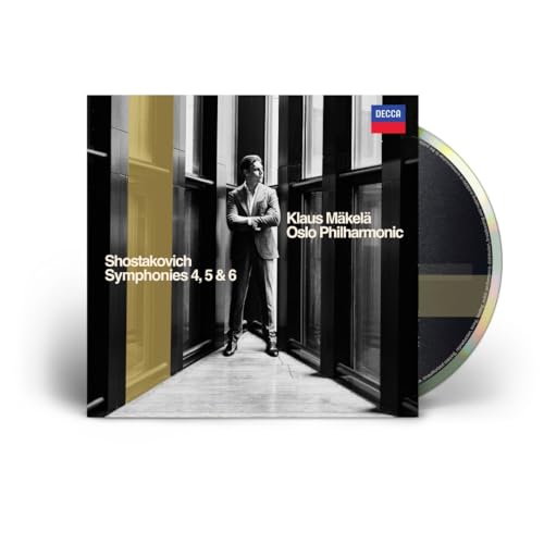 CD cover featuring conductor Klaus Mäkelä and text “Shostakovich Symphonies.”