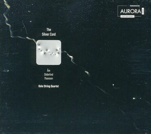 CD cover for Oslo String Quartet’s “The Silver Cord” with abstract art.