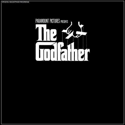 Black album cover with white text reading “The Godfather” and a hand silhouette.