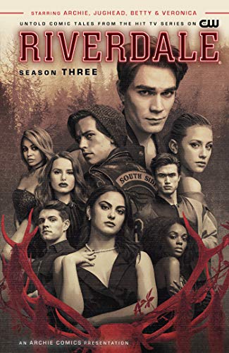 Riverdale Season Three DVD cover featuring the main cast in a dark forest.