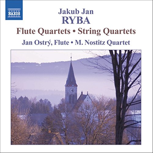 "CD cover with a church steeple in a misty, winter landscape."