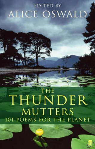Book cover with a landscape scene, title "The Thunder Mutters.