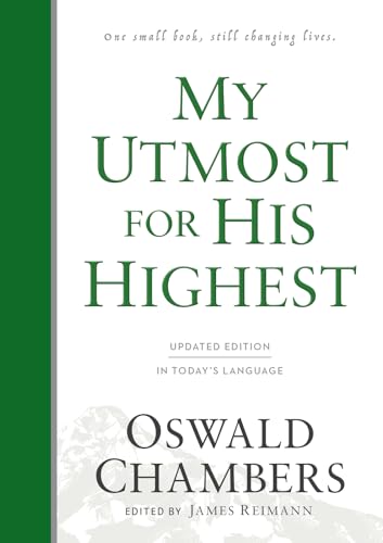Hardcover book cover of My Utmost for His Highest by Oswald Chambers.