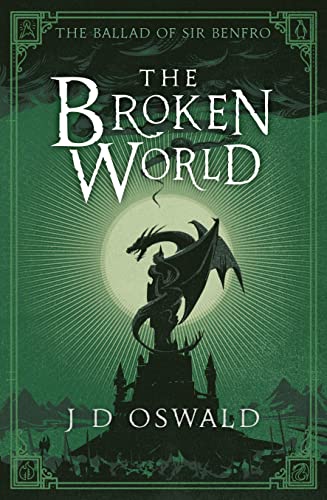 Green book cover featuring a dragon silhouette atop a castle against a moon.