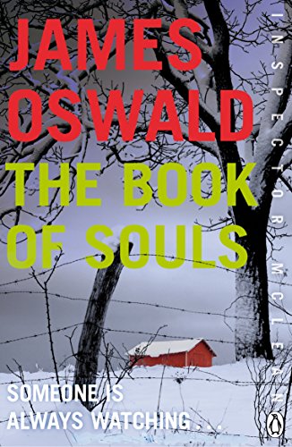 Book cover: snowy landscape with a red barn and bold text titles.