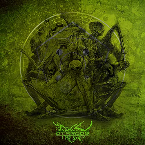 Green, textured album cover with distorted figures and skeletal imagery.