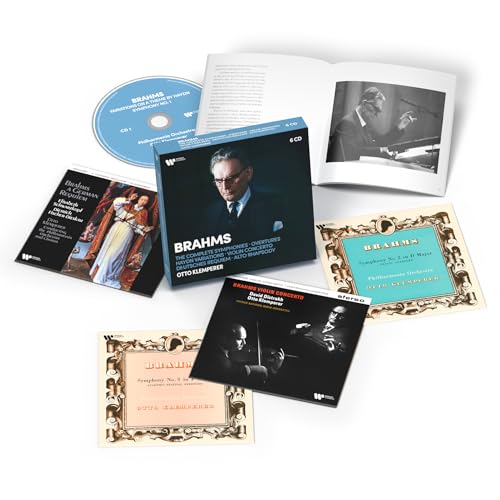 CD box set featuring Otto Klemperer and images from Brahms recordings.