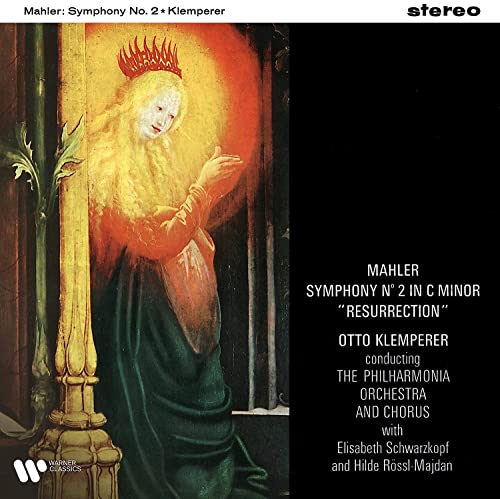 Vinyl record cover: painting of a crowned woman in a church interior.