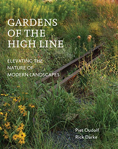 Book cover featuring lush green plants growing alongside railway tracks.