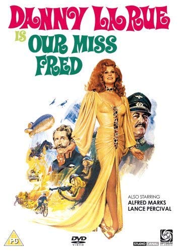 DVD cover for "Our Miss Fred" featuring a woman in yellow.