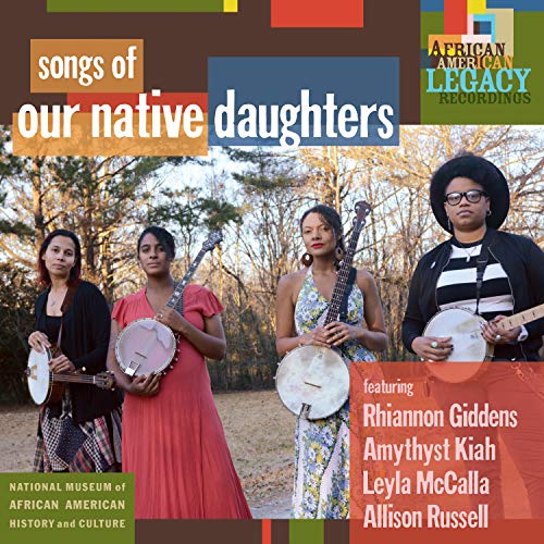 CD cover featuring four Black women with banjos in a field.