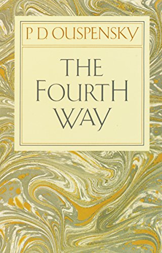 Book cover: "The Fourth Way" by P.D. Ouspensky, marbled design.
