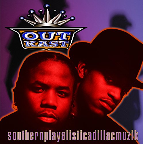 Outkast album cover featuring two men in red lighting with a crown logo above.