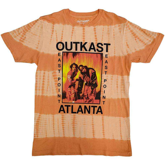 A black unisex t-shirt featuring an Outkast Atlanta graphic from the Wash Collection.