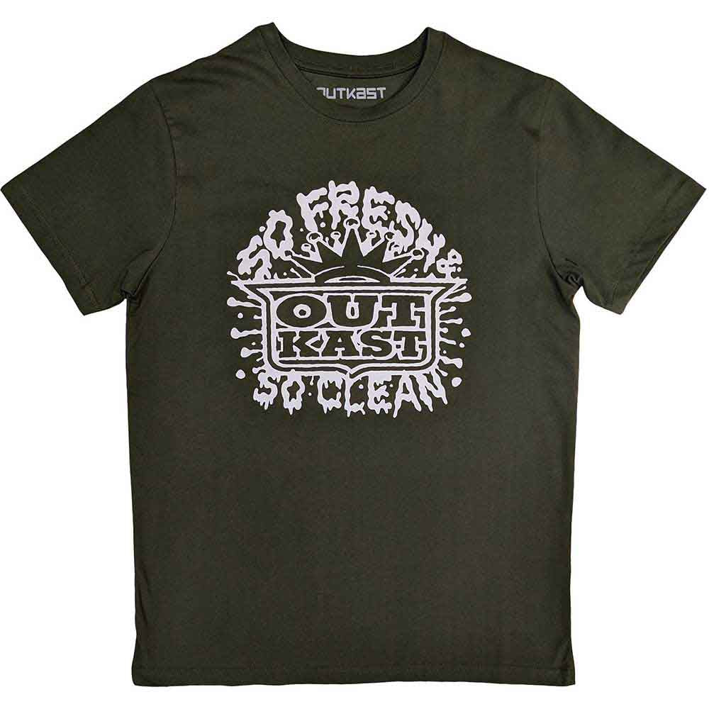 Black t-shirt with "So Fresh" Outkast logo, size XX-Large.