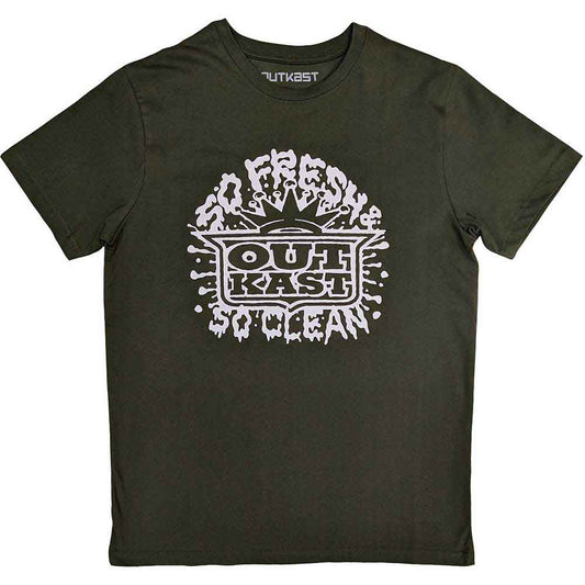 Black t-shirt with "So Fresh" Outkast logo, size XX-Large.