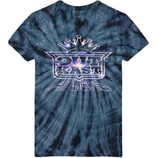 Black unisex t-shirt featuring a vintage-style Outkast Space ATLiens graphic print on the front.