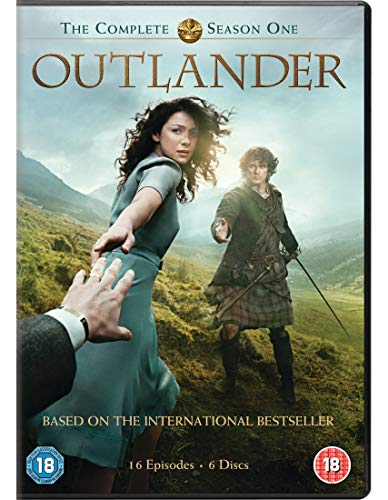 Outlander Season 1 DVD cover featuring two figures in a landscape.