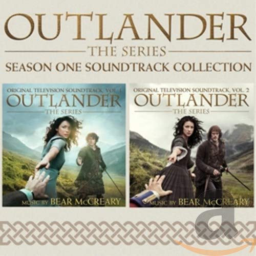 Outlander" Season One Soundtrack Collection CD with two cover images of characters.