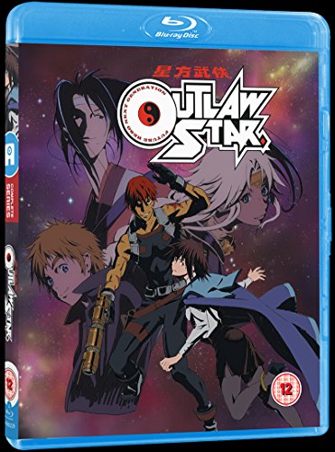 Outlaw Star Blu-ray cover featuring anime characters against a starry background.