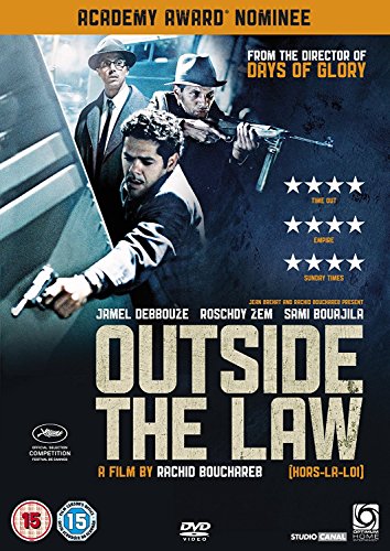 DVD cover for "Outside The Law" featuring three men with guns.