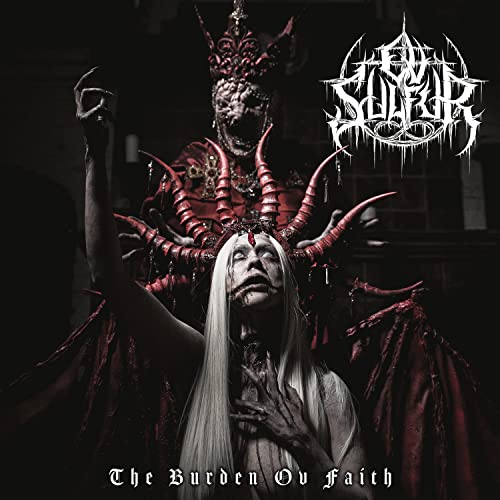 Dark album cover featuring demonic figures and ornate, gothic lettering.