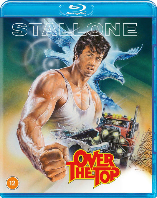 Blu-ray cover for "Over The Top" featuring Sylvester Stallone and a truck.