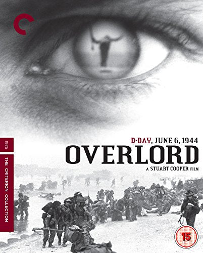 Overlord Blu-ray cover: eye reflecting soldiers landing on a beach.