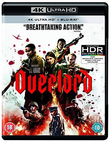 Overlord 4K Ultra HD Blu-ray cover featuring soldiers in a war scene.