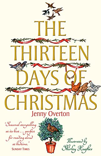 Book cover for The Thirteen Days of Christmas with illustrations of birds and ribbons.