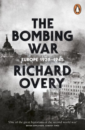Book cover: “The Bombing War” depicts a bombed city in grayscale.