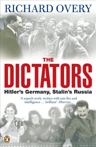 Book cover: "The Dictators" with images of Hitler, Stalin, and crowds.