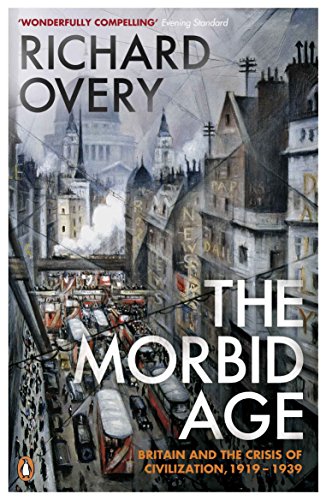Book cover featuring a painting of a busy 1930s London street scene.