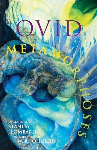Book cover of “Metamorphoses” featuring abstract blue and green watercolor imagery.