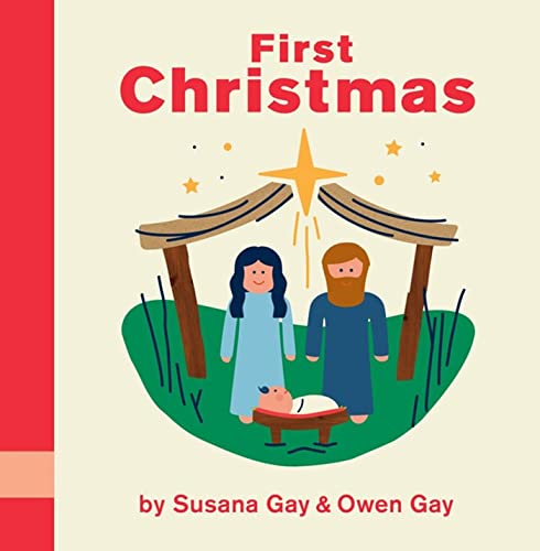 Illustrated children’s book cover depicting the Nativity scene.