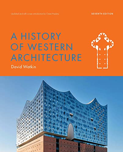 Book cover with orange top half and a modern glass building on the bottom.