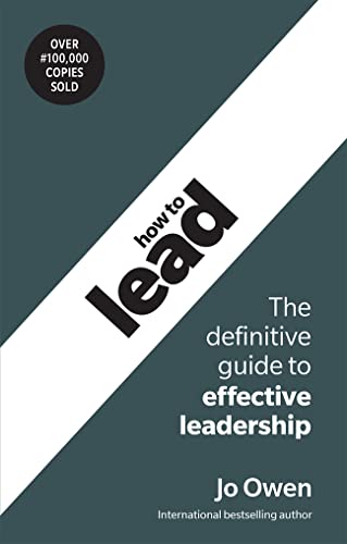 Book cover with bold text "how to lead" and author Jo Owen.