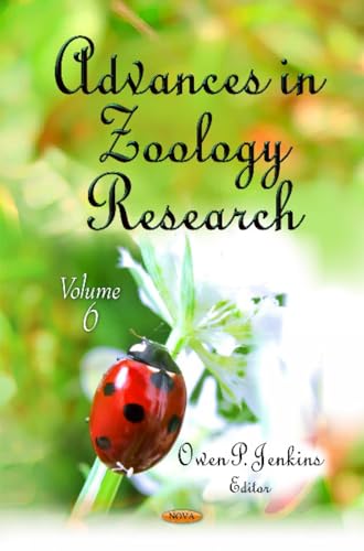 Book cover: “Advances in Zoology Research” with a ladybug on a plant.