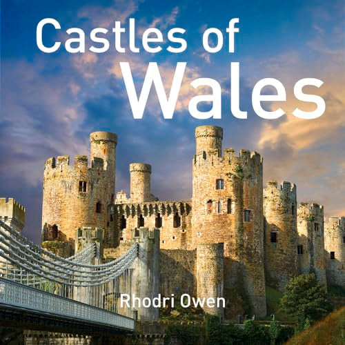 Book cover showing Conwy Castle with a suspension bridge under a cloudy sunset sky.