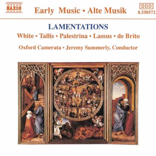 "CD cover with triptych artwork, white background, and orange and blue text."