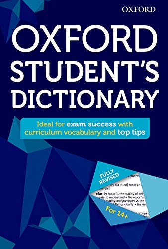 Blue cover of the "Oxford Student's Dictionary," fully revised edition.