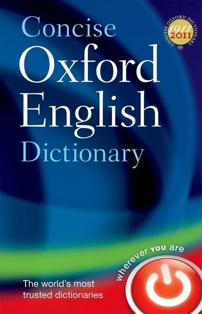Blue cover of the Concise Oxford English Dictionary, 2011 edition.